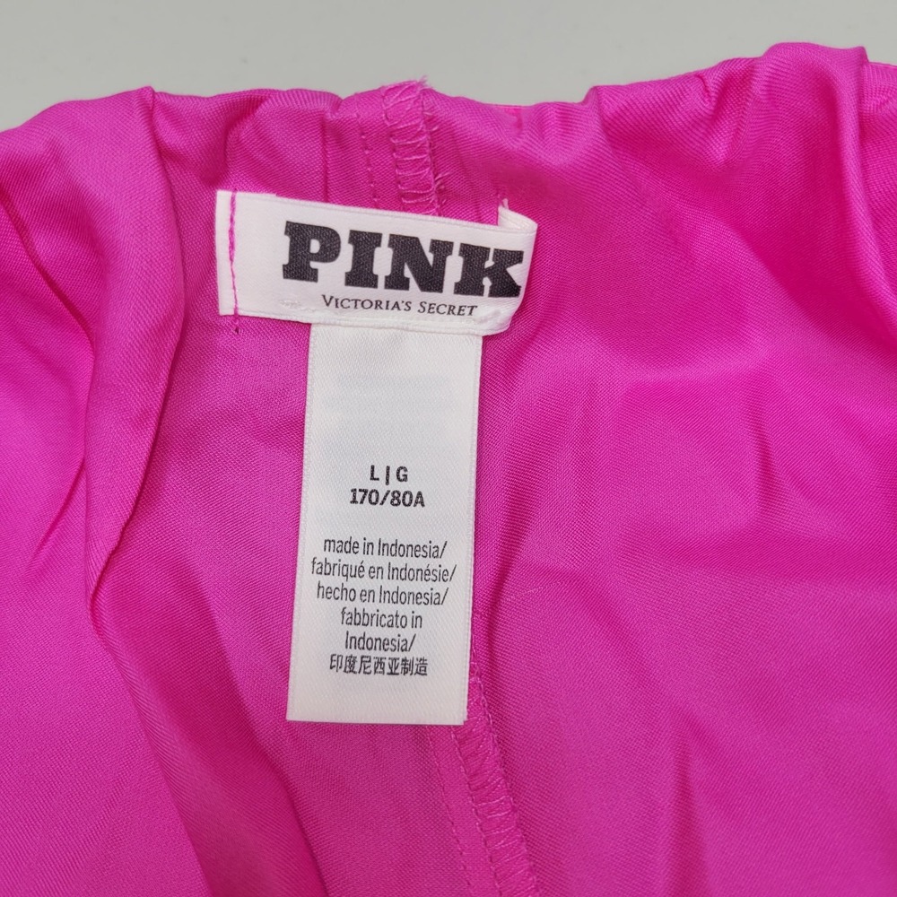 Victoria's Secret PINK‎ ~ Hot Pink Satin Boxer Sleep Shorts - Picture 2 of 5